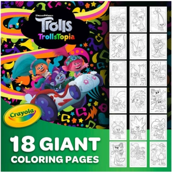 Crayola GIANT Trolls (2pk) Coloring NEW - Picture 3 of 6